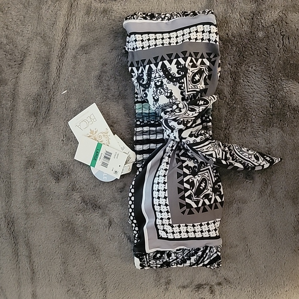 NWT Becca Reversible Bandeau Bikini Top size Large - Picture 11 of 13